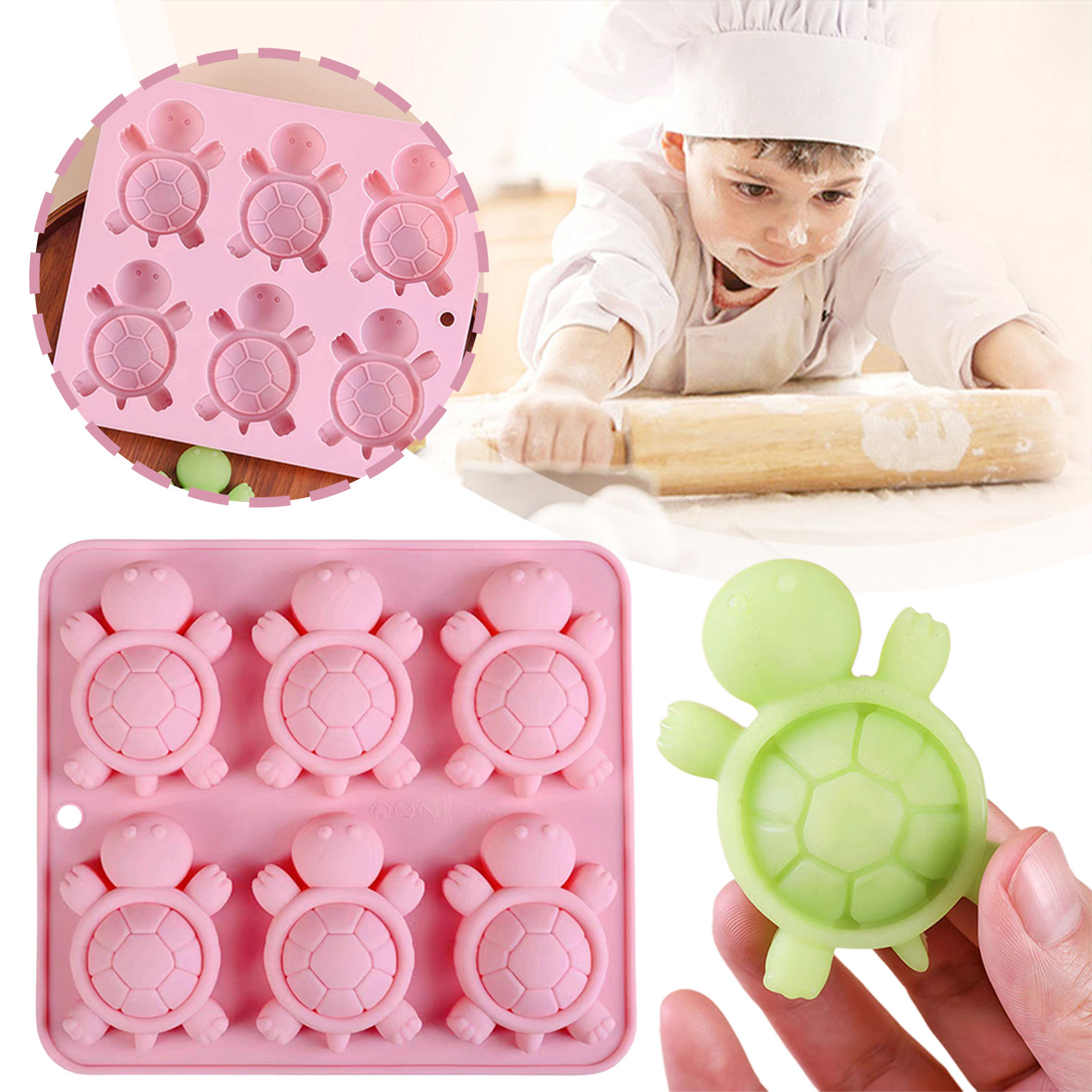 Kitchen Gadgets Baking - Tartarugas Bandeja de gelo Tortarias 3D