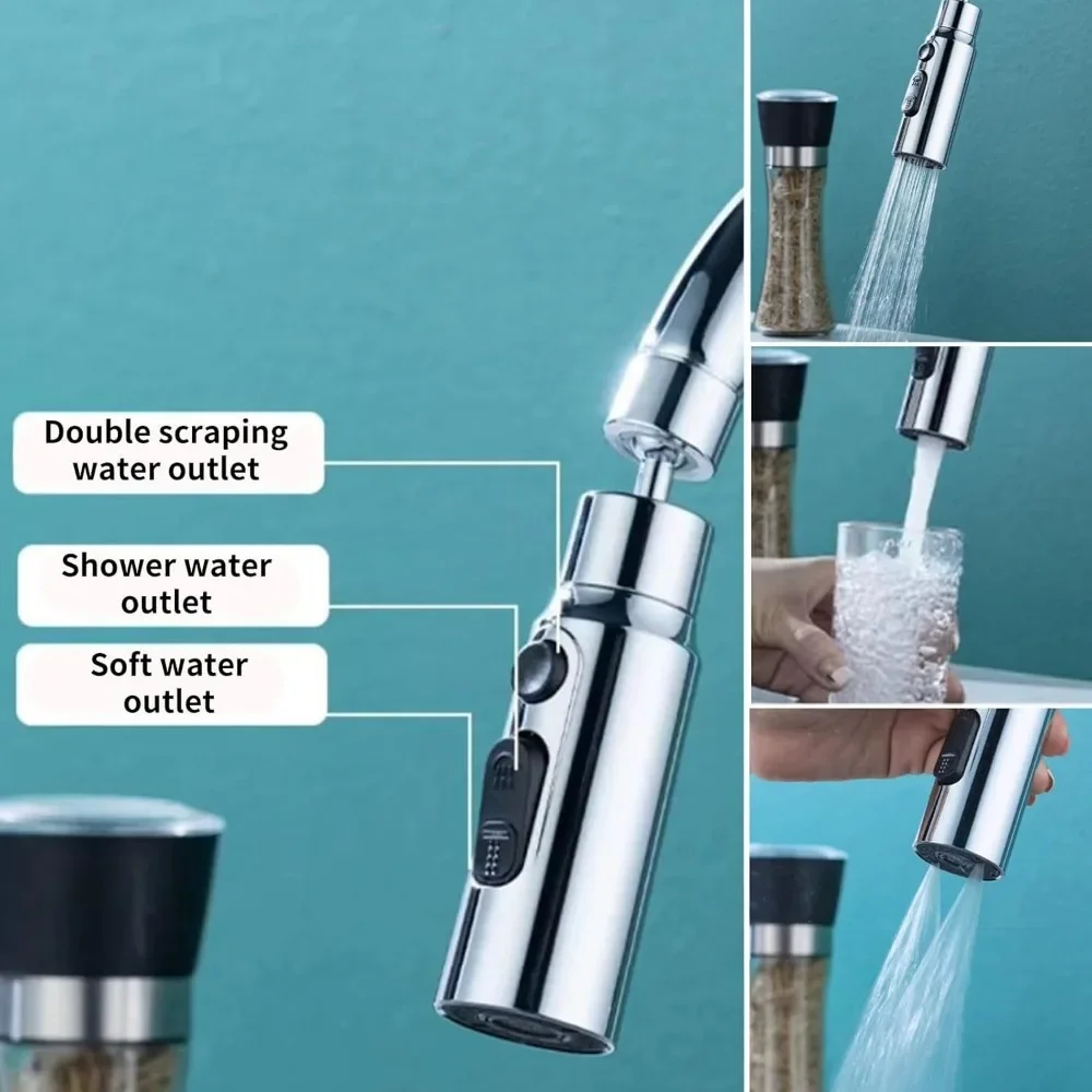 1pc 3 in1 flexível torneira da - Kitchen Gadgets Mixer avaliação e preço