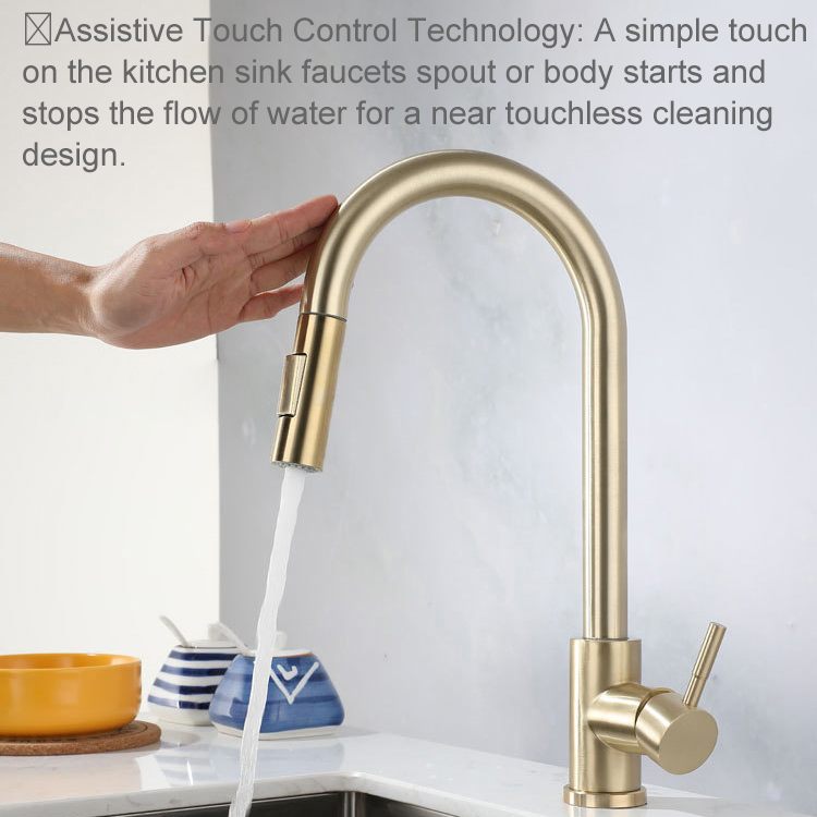 Ouro escovado toque torneiras  - Kitchen Gadgets Mixer avaliação e preço