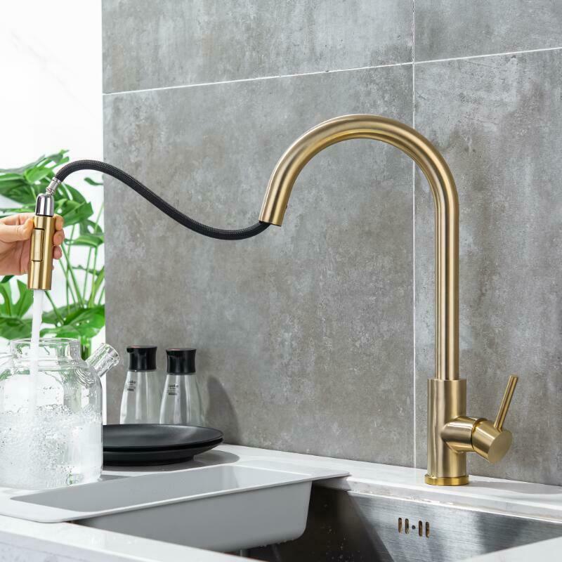 Ouro escovado toque torneiras  - Kitchen Gadgets Mixer avaliação e preço